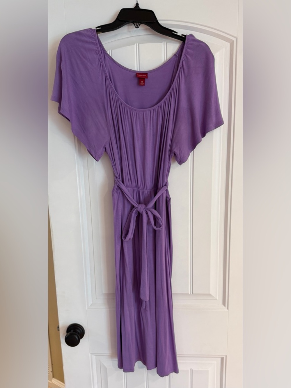 Merona Lavender Scoop-Neck knee length Dress with Tie Waist